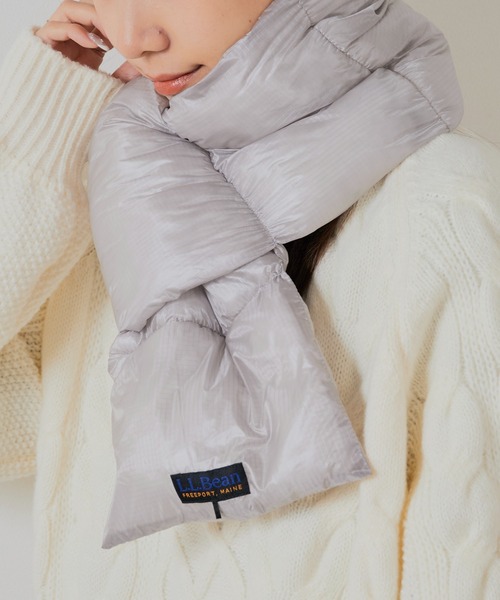 L.L.Bean（エルエルビーン）の「L.L.Bean/エル・エル・ビーン Insulation UL Muff リップストップナイロン マフラー（マフラー・メンズ・ブラック/グレー・FREE）」の4枚目の写真