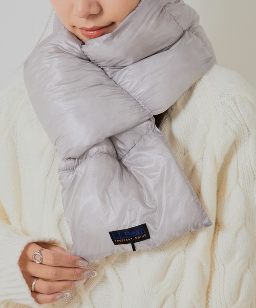 L.L.Bean（エルエルビーン）の「L.L.Bean/エル・エル・ビーン Insulation UL Muff リップストップナイロン マフラー（マフラー・メンズ・ブラック/グレー・FREE）」の5枚目の写真