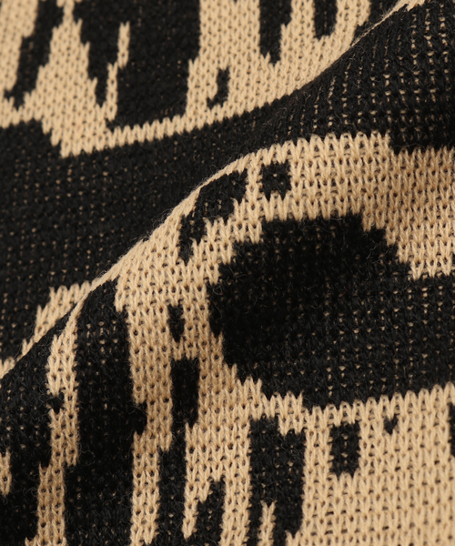 ARIES(アリーズ)の「ARIES / アリーズ J'ADORO ARIES LEOPARD SCARF(マフラー・メンズ・ベージュ・FREE)」の4枚目の写真