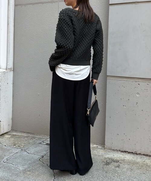 Jena espace merveilleux（ジェナ　エスパスメルヴェイユ）の「【あったかスラックス】2タックワイドパンツ（その他パンツ・レディース・アイボリー/ブラック/グレー/ベージュ・FREE）」の7枚目の写真