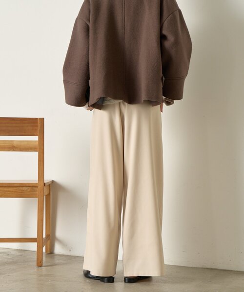 Jena espace merveilleux（ジェナ　エスパスメルヴェイユ）の「【あったかスラックス】2タックワイドパンツ（その他パンツ・レディース・アイボリー/ブラック/グレー/ベージュ・FREE）」の9枚目の写真