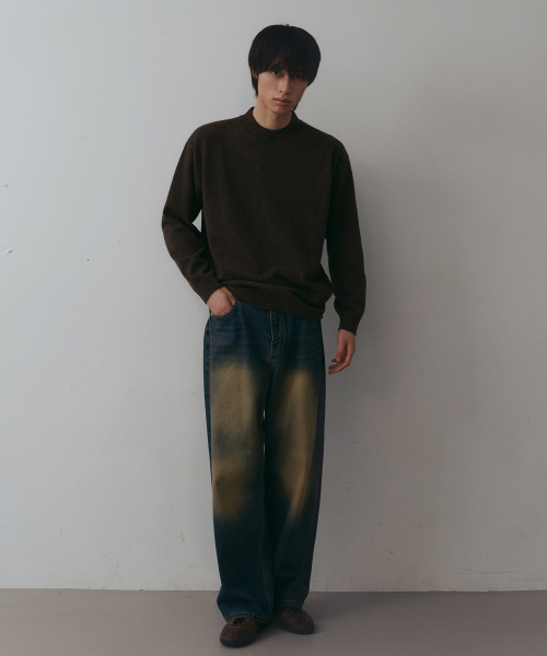 NODU（ノードユー）の「モックネックハーフポロニット [ブラウン]（ニット/セーター・メンズ・その他・LARGE/MEDIUM）」の10枚目の写真
