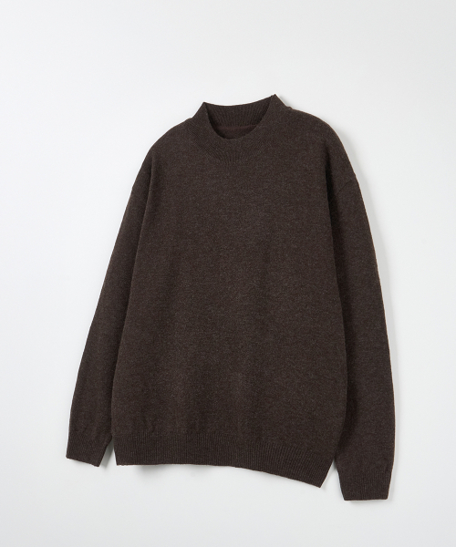 NODU（ノードユー）の「モックネックハーフポロニット [ブラウン]（ニット/セーター・メンズ・その他・LARGE/MEDIUM）」の11枚目の写真