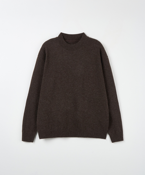 NODU（ノードユー）の「モックネックハーフポロニット [ブラウン]（ニット/セーター・メンズ・その他・LARGE/MEDIUM）」の2枚目の写真