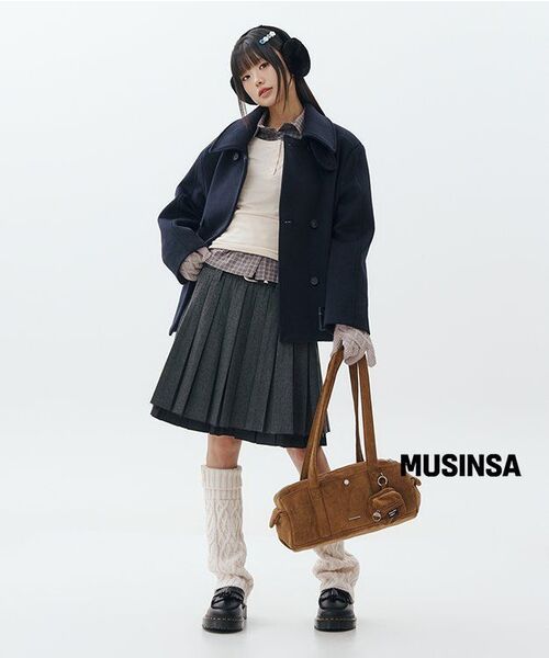 ROSEFRANTZ（ロゼフランツ）の「Belt Half-neck Wool Jacket [Dark Navy]（チェスターコート・レディース・ダークネイビー・FREE）」の16枚目の写真