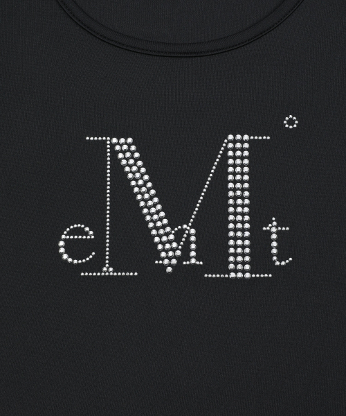 MUCENT(ムセント)の「ケインセットアップホットフィックスロゴスリムフィット半袖(Tシャツ/カットソー・レディース・ブラック・FREE)」の2枚目の写真