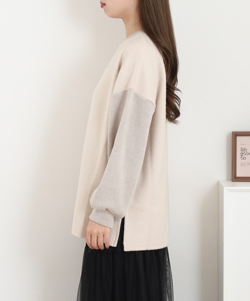 A.N.L(エーエヌエル レーベル)の「A.N.L ロゴ刺繍起毛トップス(Tシャツ/カットソー・レディース・チャコールグレー/グレー/ピンク/ベージュ・38)」の11枚目の写真