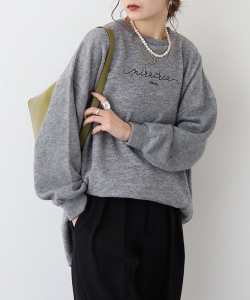 A.N.L(エーエヌエル レーベル)の「A.N.L ロゴ刺繍起毛トップス(Tシャツ/カットソー・レディース・チャコールグレー/グレー/ピンク/ベージュ・38)」の16枚目の写真