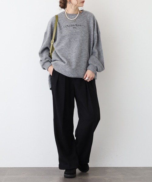 A.N.L(エーエヌエル レーベル)の「A.N.L ロゴ刺繍起毛トップス(Tシャツ/カットソー・レディース・チャコールグレー/グレー/ピンク/ベージュ・38)」の14枚目の写真