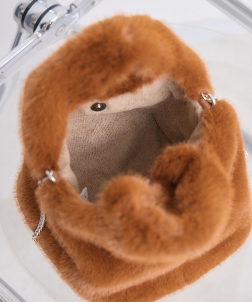 Paradise Picnic（パラダイスピクニック）の「エコファー2WAYハンドルBAG（ハンドバッグ・レディース・ブラック/ブラウン/ベージュ・FREE）」の8枚目の写真