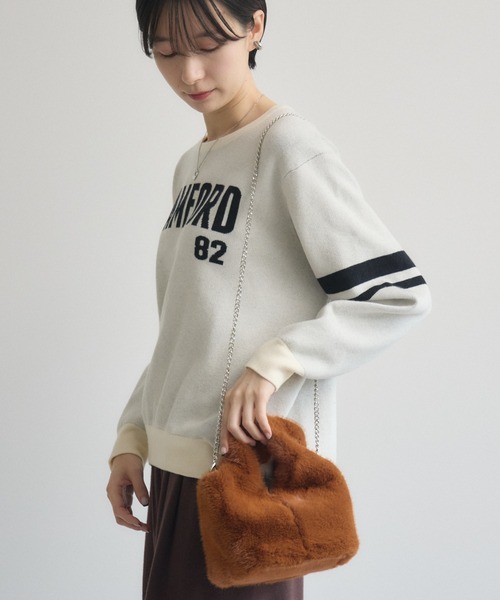 Paradise Picnic（パラダイスピクニック）の「エコファー2WAYハンドルBAG（ハンドバッグ・レディース・ブラック/ブラウン/ベージュ・FREE）」の19枚目の写真