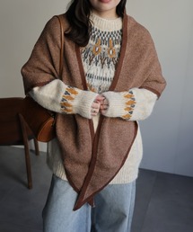 Drawer モヘヤ混 シルク 【美品】 ストライプ マフラー バイカラー F-3335 ウールペンシルストライプマフラー2020／WOOL STRIPED SCARF