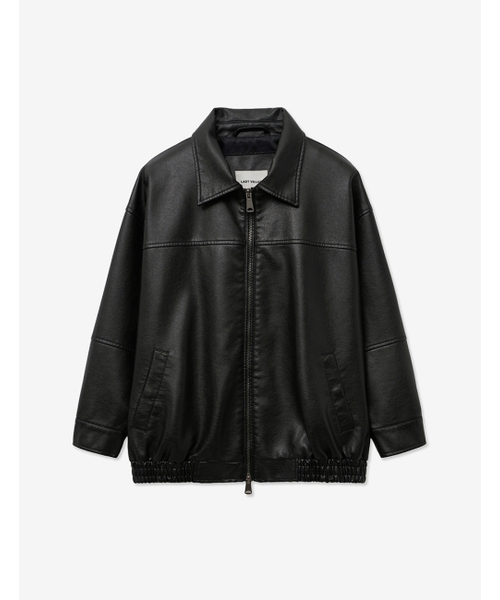 LADY VOLUME(レディーボリューム)の「9169 NATURAL WASHED OVER-FIT LEATHER JACKET_BLACK(ライダースジャケット・レディース・その他・FREE)」の2枚目の写真