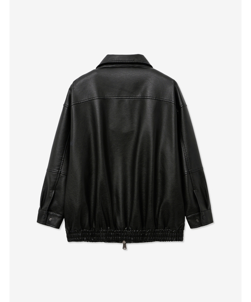 LADY VOLUME(レディーボリューム)の「9169 NATURAL WASHED OVER-FIT LEATHER JACKET_BLACK(ライダースジャケット・レディース・その他・FREE)」の3枚目の写真