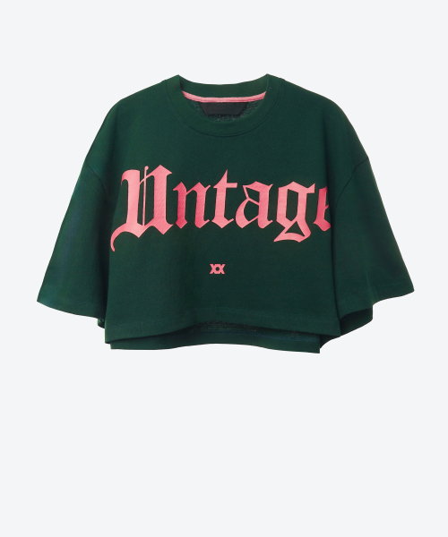 UNTAGE（アンテージ）の「ロゴプリントケープクロップ半袖Tシャツ[グリーン(WOMAN)]_UTT-ST38（Tシャツ/カットソー・レディース・その他・FREE）」の4枚目の写真