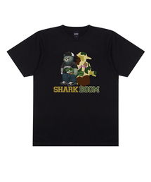 シャークブームグレー迷彩半袖Tシャツブラックグリーン