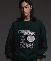 CAMEL WORK（キャメルワーク）の「グリッチスウェットシャツ（グリーン）（スウェット）」