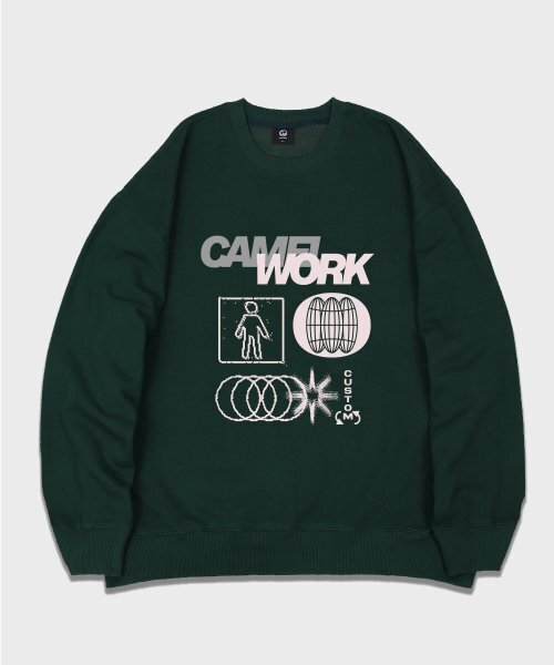 CAMEL WORK（キャメルワーク）の「グリッチスウェットシャツ（グリーン）（スウェット・メンズ・その他・LARGE/MEDIUM/X-LARGE）」の2枚目の写真