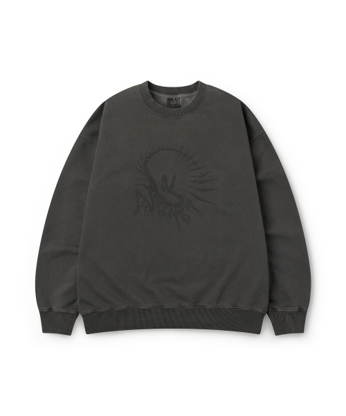 CAMEL WORK(キャメルワーク)の「ダイノソア スウェットシャツ(ピグメントチャコール)(スウェット・メンズ・その他・MEDIUM/LARGE/X-LARGE)」の2枚目の写真