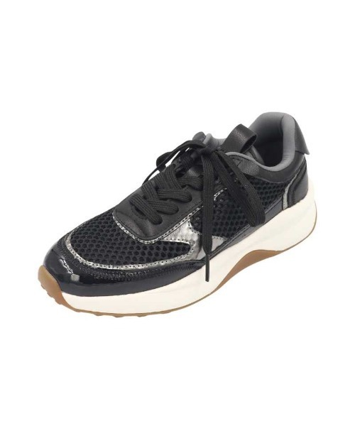 MODE KAORI（モードカオリ）の「メッシュコンビスニーカー/21548（スニーカー・レディース・ブラック/ブラウン/ホワイト・25cm/24.5cm/24cm/23.5cm/23cm/22.5cm）」の3枚目の写真