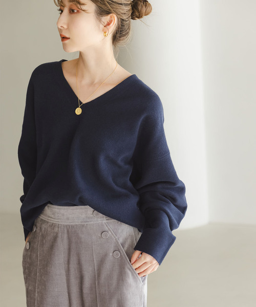 セール】《追加》カシミヤMIXスムースVプルオーバー2（ニット/セーター