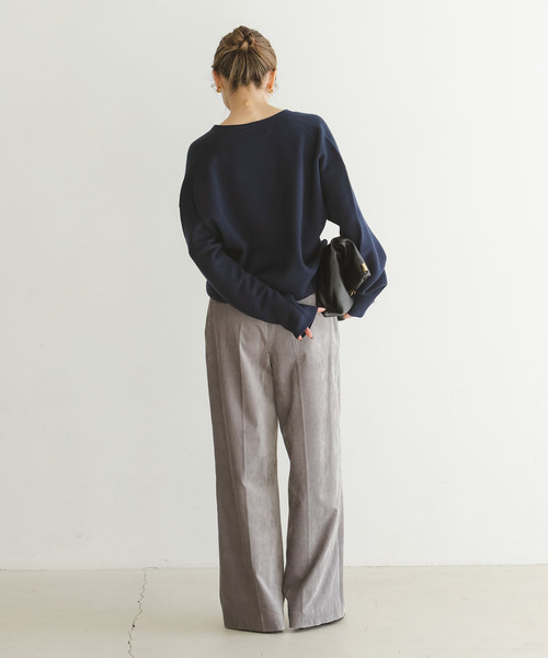 【未着用】Noble カシミヤMix スムースVプルオーバー　ネイビー セール】《追加》カシミヤMIXスムースVプルオーバー2（ニット/セーター