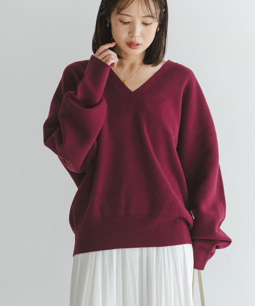 セール】《追加》カシミヤMIXスムースVプルオーバー2（ニット/セーター