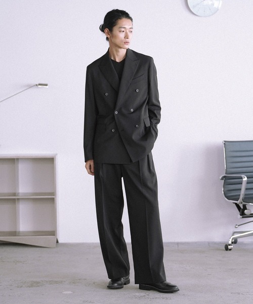 ジャケット・アウター HIGH TWIST PE DOUBLE SUIT HIGH TWIST PE DOUBLE SUIT（スーツセット）｜WYM LIDNM（ウィム バイ