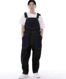 SAINTCREW（セントクルー）の「Worker & Builder Fatigue Denim Overalls WNB-605 Mixed Black WHS（サロペット/オーバーオール・メンズ）」