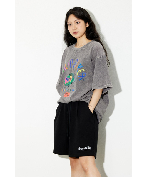 PHILIPPAKER(フィリップペイカー)の「ビエムシー ミニバス クレヨン 半袖Tシャツ ピグメント ヴィンテージグレー(Tシャツ/カットソー・レディース・その他・MEDIUM/LARGE/X-LARGE)」の2枚目の写真