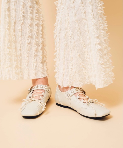 Casselini（キャセリーニ）の「Casselini(キャセリーニ)レースアップスニーカー（スニーカー・レディース・ブラック/シルバー/ホワイト/レッド・23/23.5/24/24.5）」の19枚目の写真