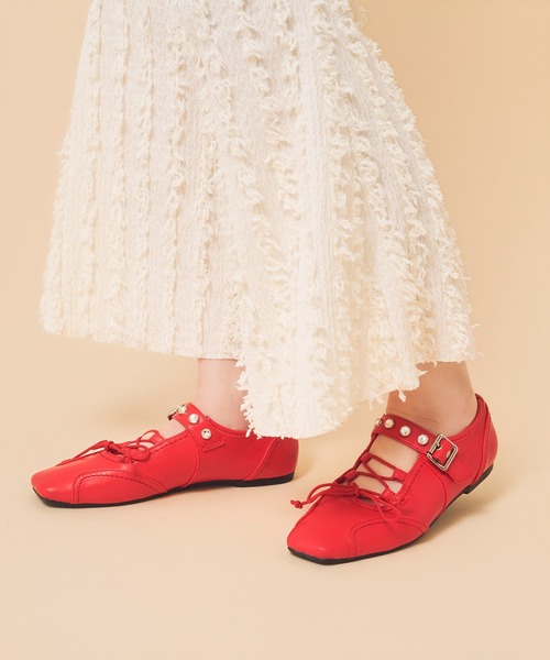 Casselini（キャセリーニ）の「Casselini(キャセリーニ)レースアップスニーカー（スニーカー・レディース・ブラック/シルバー/ホワイト/レッド・23/23.5/24/24.5）」の22枚目の写真