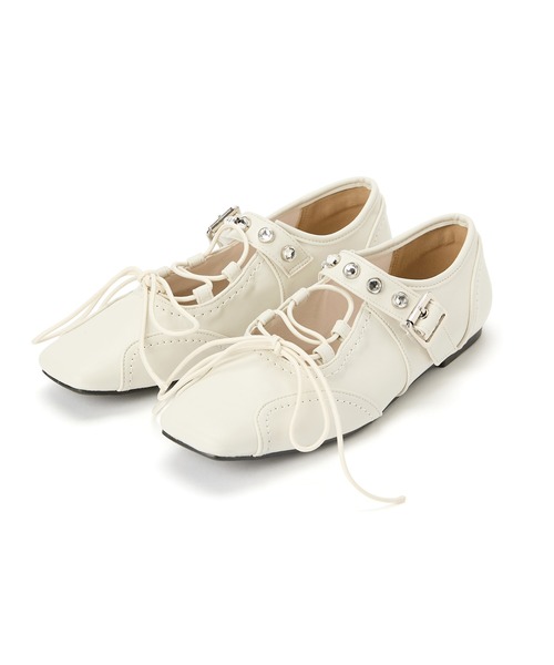 Casselini（キャセリーニ）の「Casselini(キャセリーニ)レースアップスニーカー（スニーカー・レディース・ブラック/シルバー/ホワイト/レッド・23/23.5/24/24.5）」の7枚目の写真