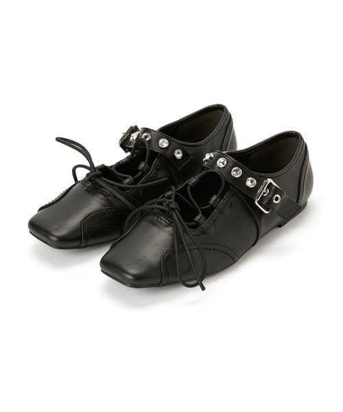 Casselini（キャセリーニ）の「Casselini(キャセリーニ)レースアップスニーカー（スニーカー・レディース・ブラック/シルバー/ホワイト/レッド・23/23.5/24/24.5）」の8枚目の写真