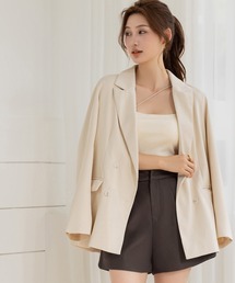 DAY CLOSET | 後ろ姿もキレイ魅せ。長袖バックスリット ダブルブレスト テーラードジャケット レディース(テーラードジャケット)