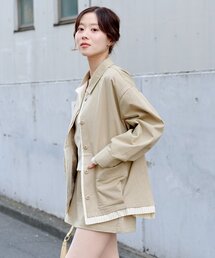 【SETUP対応】レイヤードミドルシャツジャケット