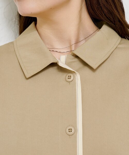 Kastane（カスタネ）の「【SETUP対応】レイヤードミドルシャツジャケット（その他アウター・レディース・ベージュ系その他/ネイビー/ダークブルー/ベージュ・FREE）」の5枚目の写真