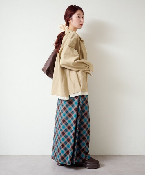 Kastane（カスタネ）の「【SETUP対応】レイヤードミドルシャツジャケット（その他アウター・レディース・ベージュ系その他/ネイビー/ダークブルー/ベージュ・FREE）」の20枚目の写真