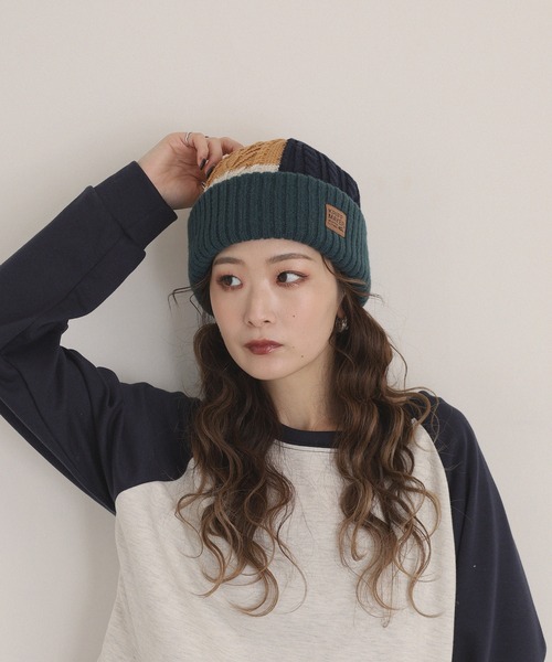 KRIFF MAYER（クリフメイヤー）の「KRIFF MAYER パネル ニットキャップ ワッチキャップ ニット帽 男女兼用（ニットキャップ/ビーニー・メンズ・ブラック/ネイビー/ベージュ・FREE）」の15枚目の写真
