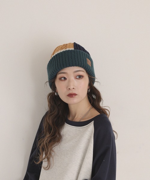 KRIFF MAYER（クリフメイヤー）の「KRIFF MAYER パネル ニットキャップ ワッチキャップ ニット帽 男女兼用（ニットキャップ/ビーニー・メンズ・ブラック/ネイビー/ベージュ・FREE）」の16枚目の写真