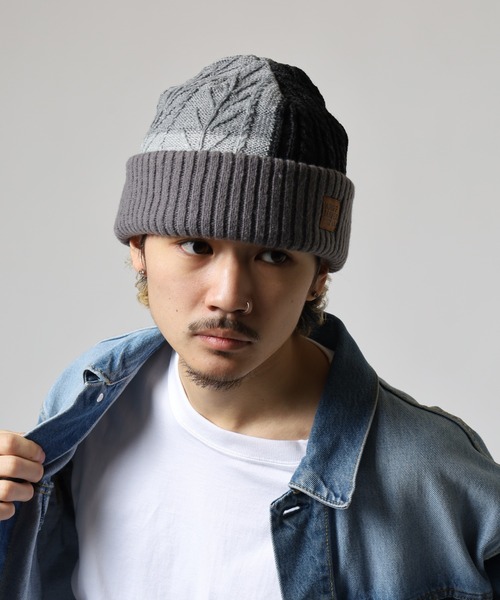 KRIFF MAYER（クリフメイヤー）の「KRIFF MAYER パネル ニットキャップ ワッチキャップ ニット帽 男女兼用（ニットキャップ/ビーニー・メンズ・ブラック/ネイビー/ベージュ・FREE）」の12枚目の写真
