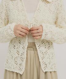 KBF | クロシェレースニットシャツ(ニット/セーター)