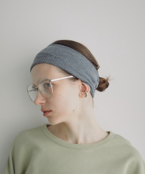 Auntie Rosa Holiday（アンティローザホリデー）の「リブワイドヘアターバン（ヘアバンド・レディース・グレー/ブラック/キャメル・FREE）」の4枚目の写真