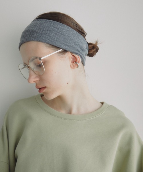 Auntie Rosa Holiday（アンティローザホリデー）の「リブワイドヘアターバン（ヘアバンド・レディース・グレー/ブラック/キャメル・FREE）」の6枚目の写真