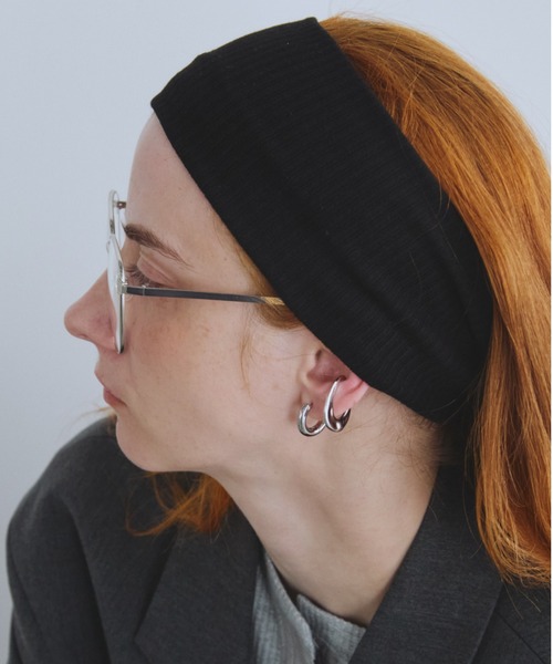 Auntie Rosa Holiday（アンティローザホリデー）の「リブワイドヘアターバン（ヘアバンド・レディース・グレー/ブラック/キャメル・FREE）」の10枚目の写真