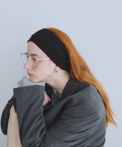 Auntie Rosa Holiday（アンティローザホリデー）の「リブワイドヘアターバン（ヘアバンド・レディース・グレー/ブラック/キャメル・FREE）」の11枚目の写真