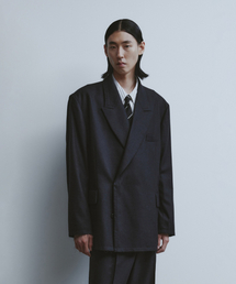 Oversized Double Breasted Jacket - Charcoal Grey