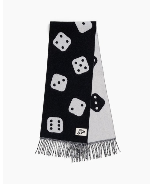 MARC JACOBS(マークジェイコブス)の「DICE WOOL SCARF/デリック・アダムス x マーク ジェイコブス ダイス ウール スカーフ(マフラー・レディース・ブラック系その他・ONESIZE)」の3枚目の写真