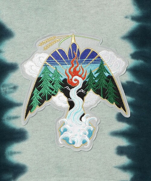 TOKYO CULTUART by BEAMS(トウキョウカルチャートバイビームス)の「Kads MIIDA(三井田一成) × 野坂稔和 / タイダイ Hoodie(パーカー・レディース・レッド/ブルー・MEDIUM/LARGE)」の8枚目の写真