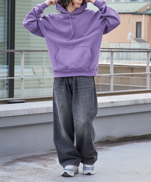 PLEASURES（プレジャー）の「PLEASURES/プレジャーズ SCRAWL HOODIE ヘビーウェイト プルオーバーパーカー 2026年春夏（パーカー・メンズ・パープル・XL/M/L）」の16枚目の写真